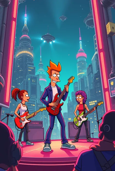 The jam the Futurama cartoon band