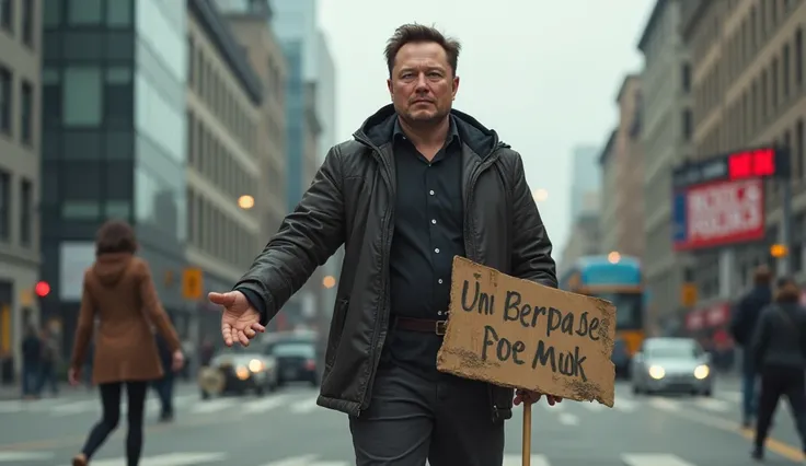 Elon Musk became a beggar
