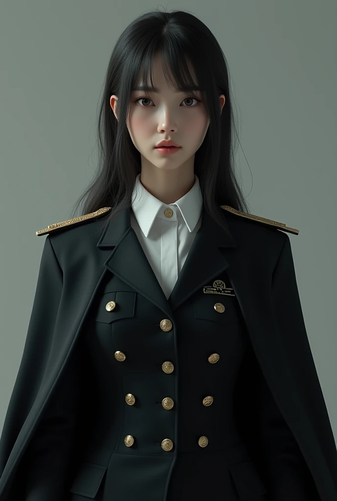 suggest lora set 0.6-0.8 and add "Hina, white shirt, hiam vest, black suit, cloak, epaulettes, military uniform" immediately