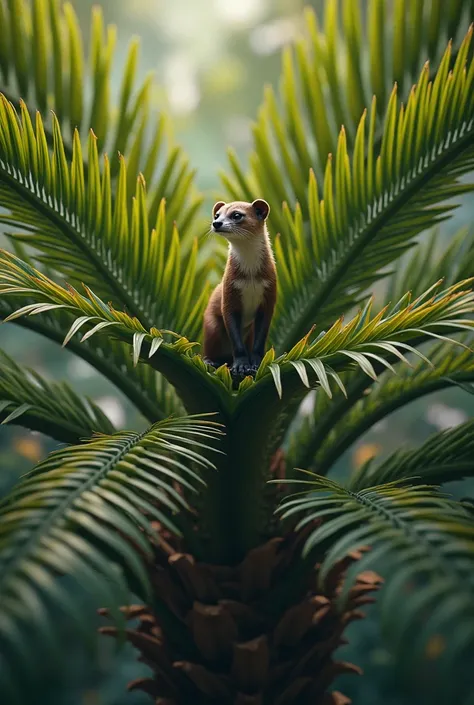 image of little weasel d top palm, HD