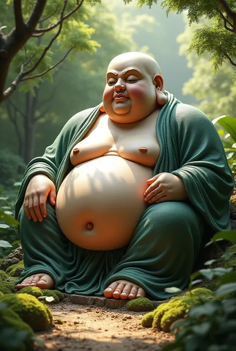 Super unhamenly fat real life Buddha