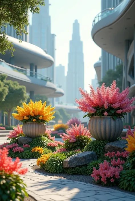 2025 with flowers and pots 