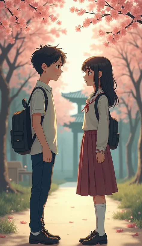 A boy loved a girl in school life Korean image