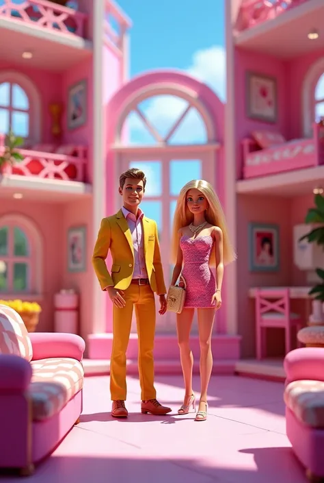 A Barbie house Barbie and Ken 