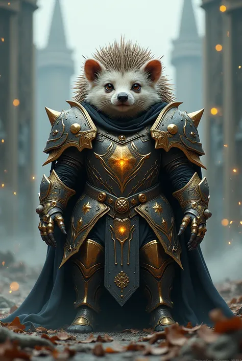 hedgehog knight,fantasy armor,  masterpiece, Best quality, Super Detail,4K,