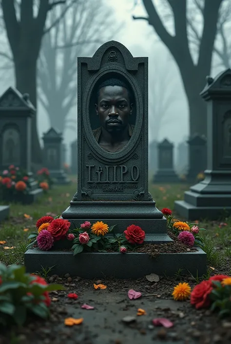 A graveyard grave of Rap Singer Tempo 