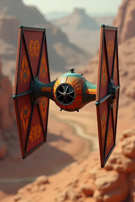 MEXICAN-STYLE TIE FIGHTER WITH MEXICAN COLORS 