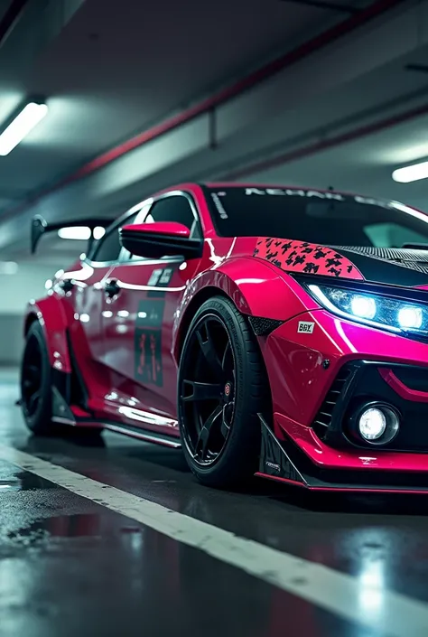 Honda Civic 2015 decorated in the style need for speed car