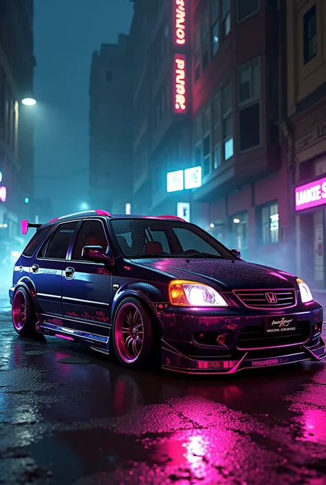 Honda Crv 2003 decorated in the style need for speed car