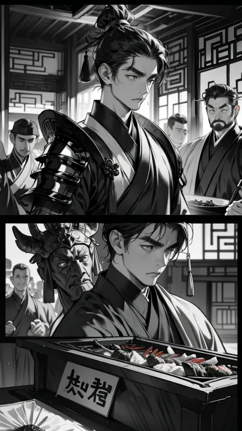    Black and White、 Man in Chinese Style Armor、4 scenes 、Yakiniku final scene  、