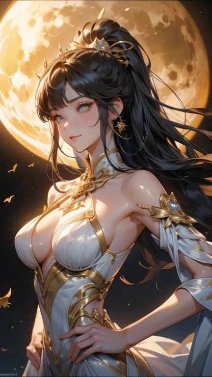 masterpiece,  of the best quality: 1.4), 详细background, 一名goddess, 古老神秘Sexygoddess, beauty女战士战神 , beautySexygoddess,Happy， Big Breasts ，Big breasts，超realistic,  intricate , 32K, Realistic light and shadow style ，( perfect detail : 1.5, 8K Wallpaper, masterp...