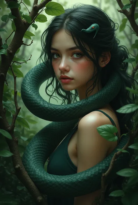 girl with snake 