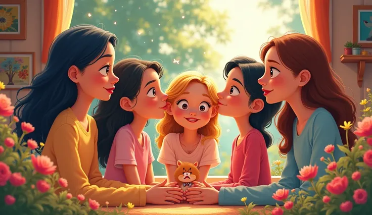 Disney Pixar style ( But when love is strong, solutions emerge." Its about five sisters