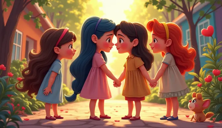 Disney Pixar style ( But when love is strong, solutions emerge." Its about five sisters