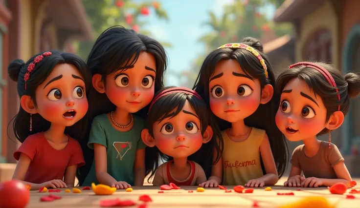 Disney Pixar style ( But when love is strong, solutions emerge in disaster." Its about five sisters