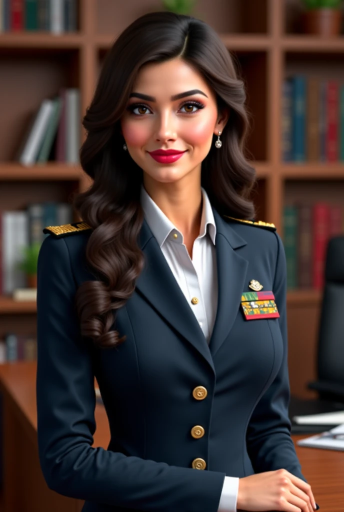 Can you please create ai generate image IAS officer lady In hyper realistic style 