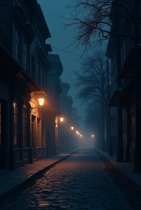 Silent street at night 