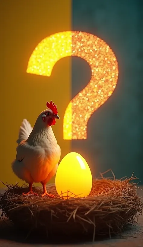 Here’s a thumbnail idea for your video title:  

### **Visual Elements**  
1. **Background**: Split the background into two halves:
   - One side shows a chicken on a nest.
   - The other side shows an egg glowing or placed prominently.  
   
2. **Main Foc...