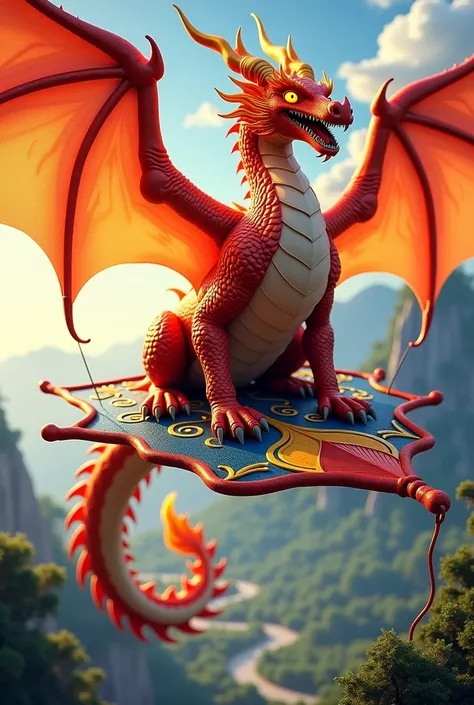 A majestic (fire-breathing) Dragon sitting on the kite is a dragon Rieter, The D 