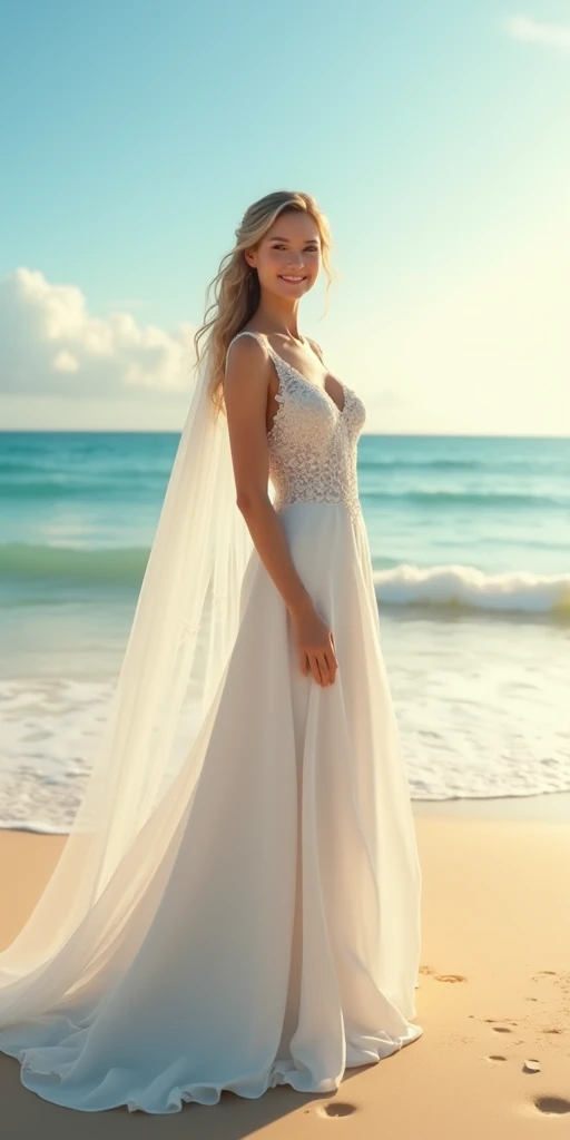 A bride on the beach 