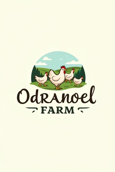 Logo for Odranoel farm with hens