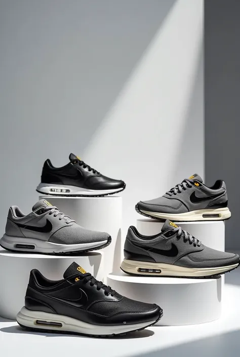 A digital sneaker store banner with the name of Luxe outlet