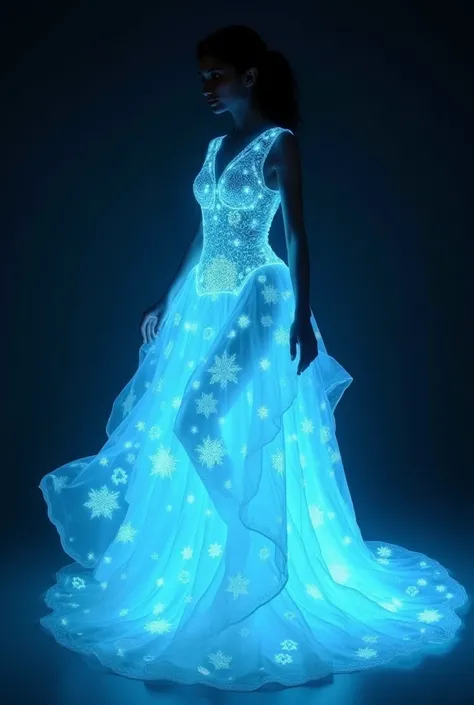 Bioluminescence realistic dress