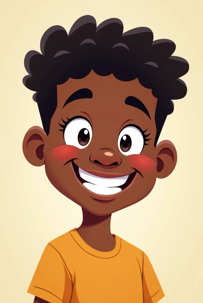 Cartoon profile picture of a funny black boy on YouTube