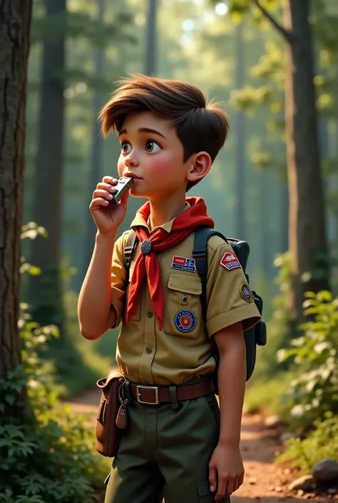  scout boy have a whistle 