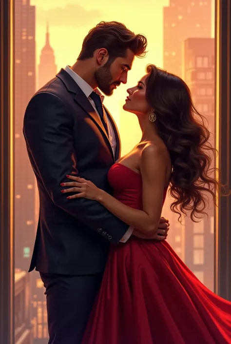 

_Book Cover:_
A romantic picture of a curvy woman and a handsome man, with a city or art background.

