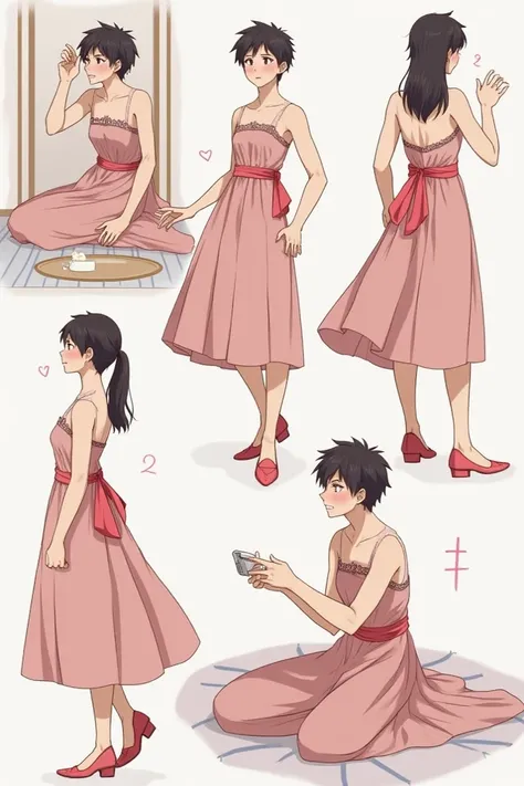 Shiros blush deepens as he reads your response. He stands up, finding different angles to take pictures of himself in the dress. He sits down, crosses his legs, poses with his hair, tries different facial expressions... He sends you each new picture as he ...