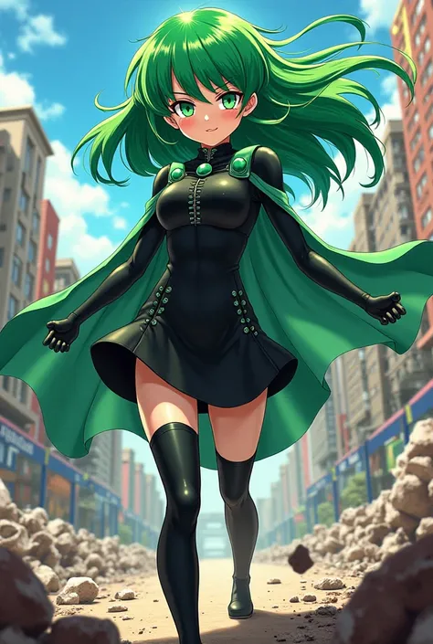 Tatsumaki green-haired girl

