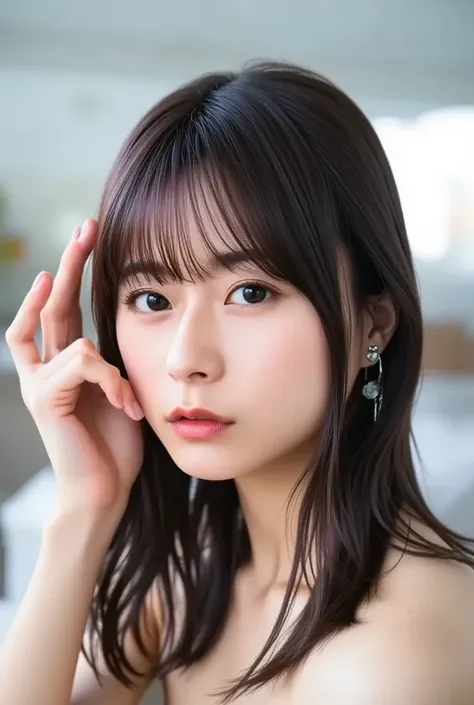 Heisei Gal Makeup and Poses、(photo  realistic:1.4), (hyper  realistic:1.4), ( realistic:1.3), (      Smoother Lighting      :1.05), ( movie lighting for s:0.9), 32K, 1 person,20 years old,  realistic lighting, Backlight,  The light hits the face,    ray tr...