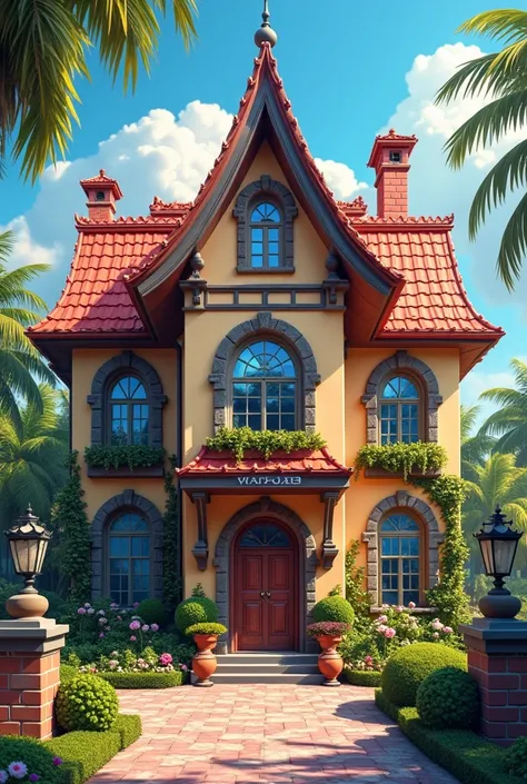 Create an image of a luxurious and real and colorful house in which the word “blackberry” stands out a lot in large and less highlighted the phrase “elite pencils” and then there is a sign somewhere that says “microdose” under “star” under “first day of sc...