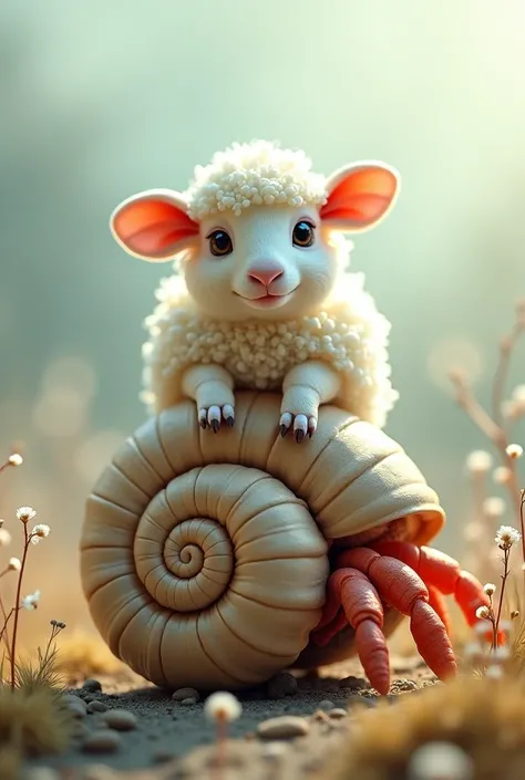 A sheep on a hermit crab 
Well detailed image