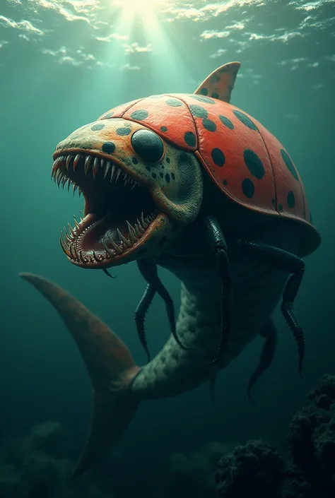 The ladybug mixed together with a megalodon