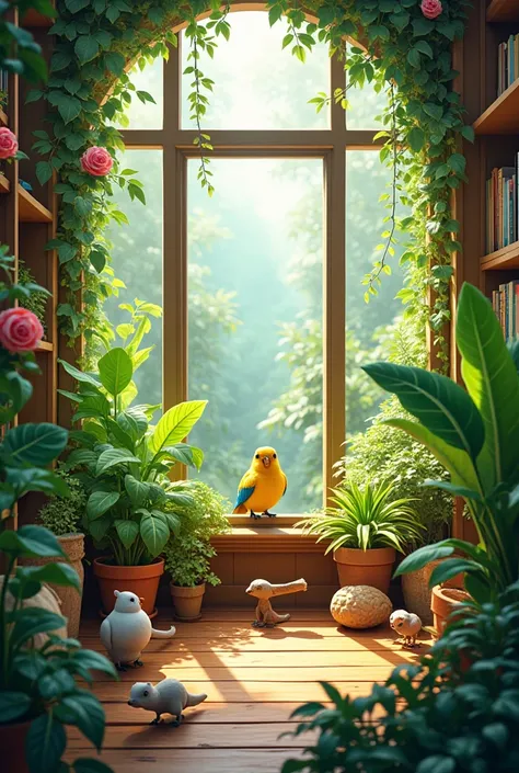 Indoor plants and animals 