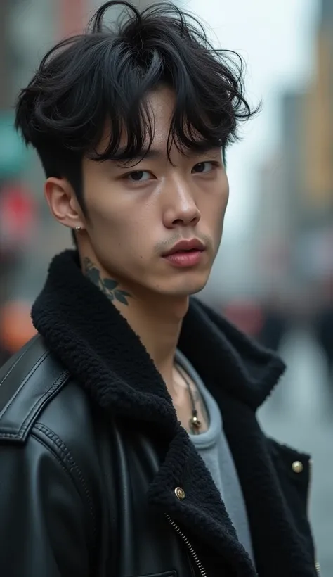 (4K works), (de primera calidad), ((Black city background )), (( Upper Body Photograph)), ((My picture )),

tattooed man、((( flirty look))),  young Korean man 、((25-year-old adult ))、Cool men 、high、(( wild features ))、Chunky Korean Body ,  sexy look  ((Sin...