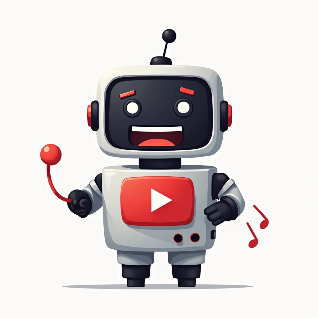 Create me a logo for a bot that will convert YouTube videos to mp3 format