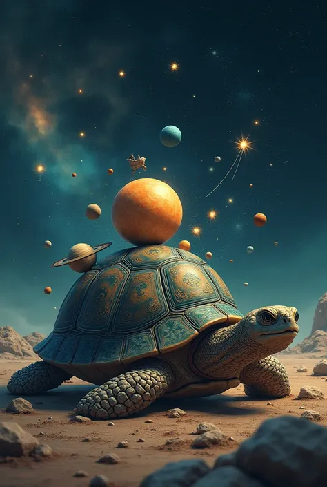 Turtles carry the solar system