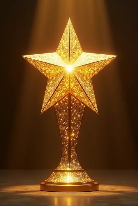  an award trophy called the Golden Star that is gold and with crystals 