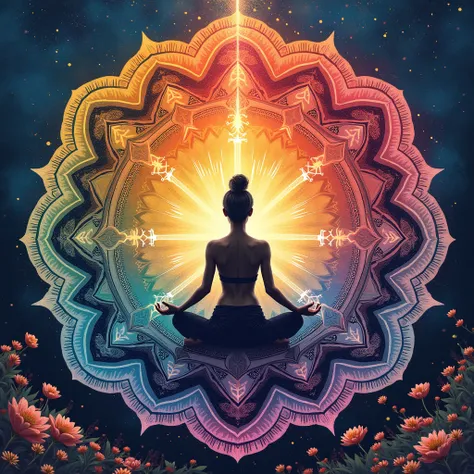 Harmony Within Cycles
"Design an artwork depicting a woman meditating in the center of a mandala-like design representing the menstrual cycle. Use intricate patterns to symbolize hormonal changes, starting with bright, energetic colors transitioning into d...