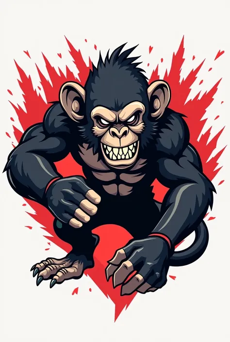 Logo using a fighting monkey 