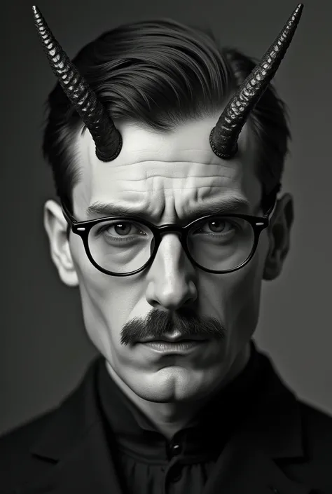 make the character a quiet man with glasses has an intelligent brain has good and evil properties depending on the condition behaves like hitler on the left face behaves like nikola tesla on the right face has devil horns on the left and has angel horns on...