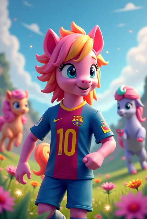 Do a Messi playing a character from My Little Pony