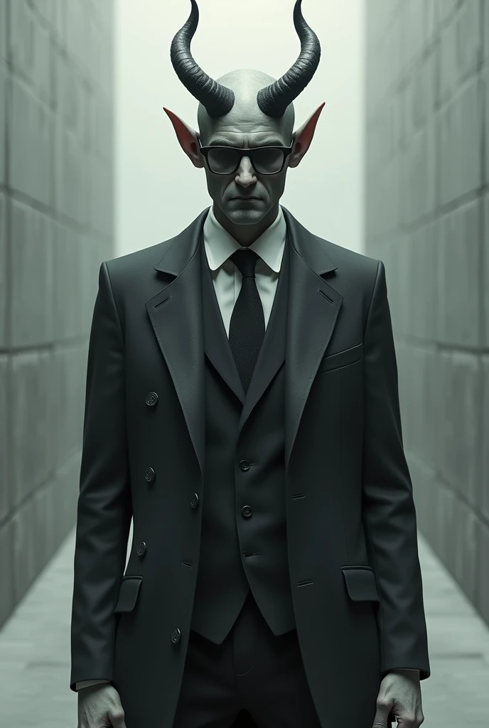 make me a very quiet, cold silent devil who has no sense of wearing a suit and has an intelligent character and understands environmental conditions both audibly and unheard-wearing glasses and logically-minded has the nature of capitalism 