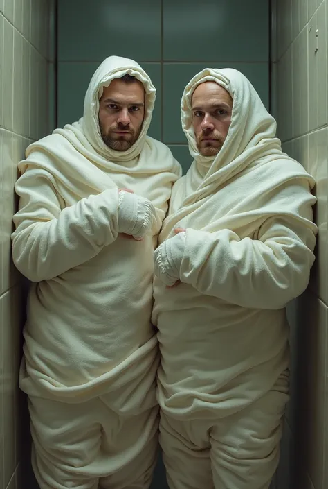 Adults who are swaddled because they have made themselves into the pampers