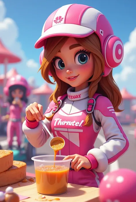 Make taffyta caramel for s with helmets and sweet in the race