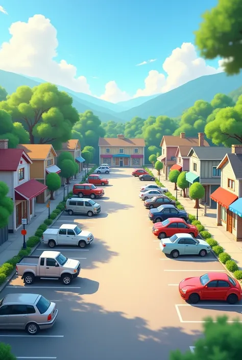 Create a parking lot with a small number of cars in it