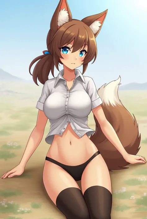 best quality, ultra-detailed, extremely detailed, perfect anatomy, masterpiece, score_9, score_8_up, score_7_up, Expressiveh, source_furry, 1girl, solo, anthro, ChizuVtuber, furry, furry female, body fur, brown fur, fox ears, fox tail, facial mark, brown h...